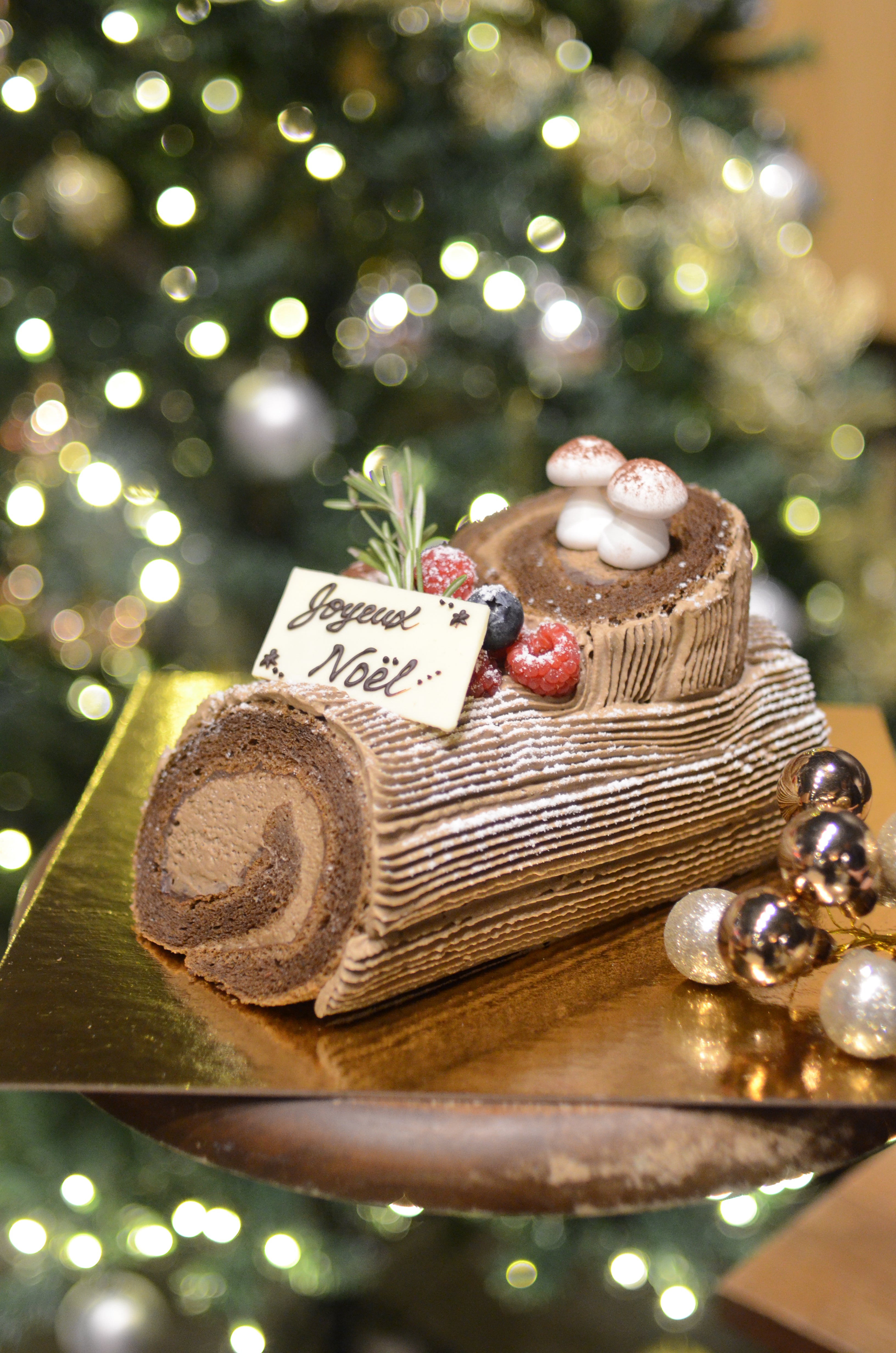 Bûche de Noël au Hojicha