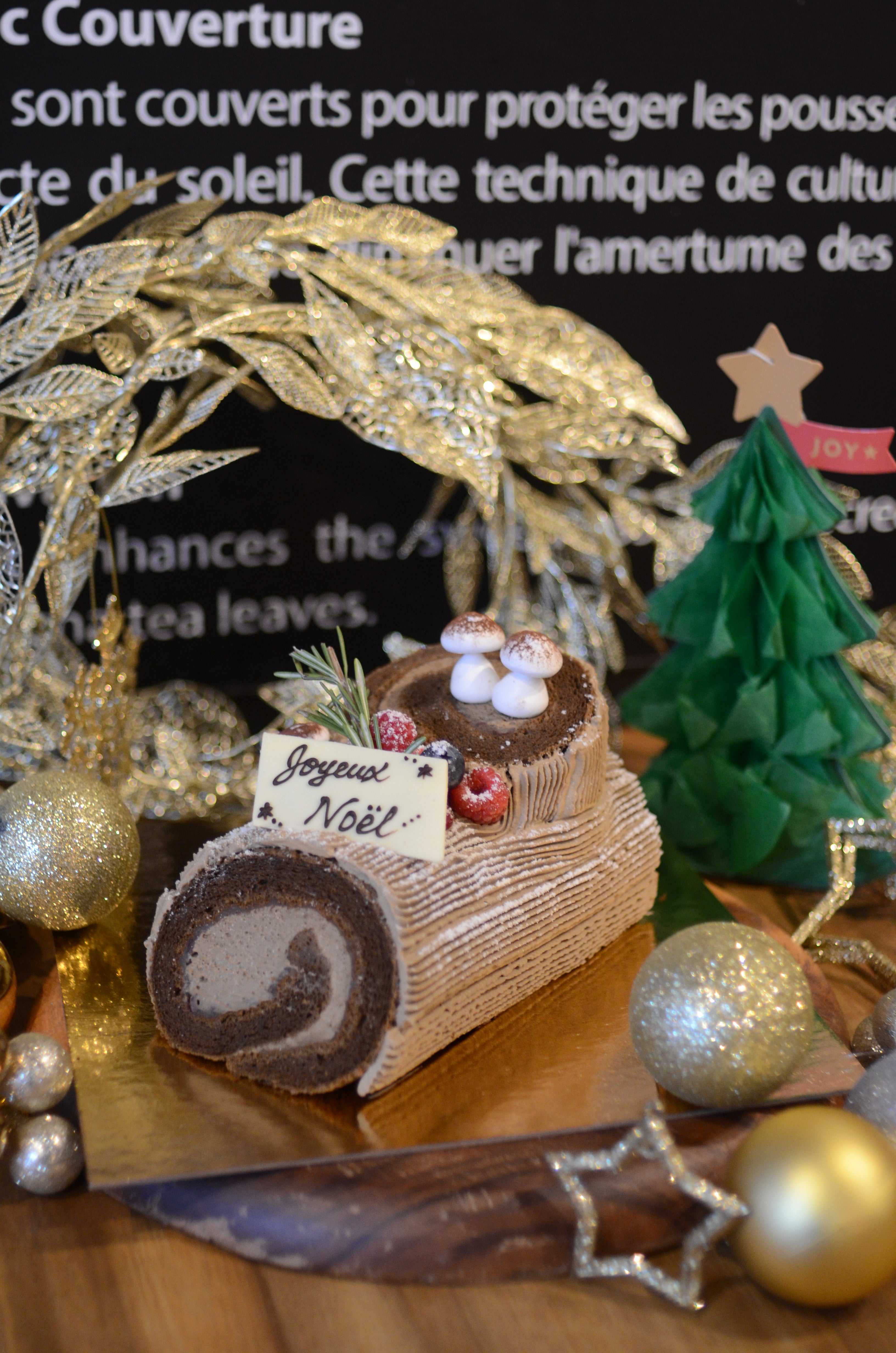 Bûche de Noël au Hojicha